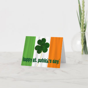 Happy St. Patrick's Day, Irish Flag Color Ireland Karte