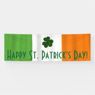 Happy St. Patrick's Day Irish Flag Kleeblatt Banne Banner