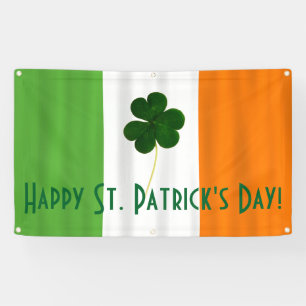 Happy St. Patrick's Day Irish Flag Kleeblatt Banne Banner