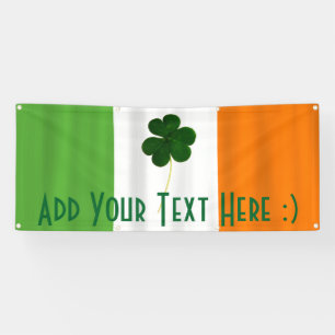 Happy St. Patrick's Day Irish Flag Kleeblatt Banne Banner