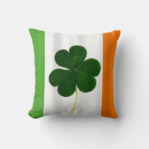 Happy St. Patrick's Day Irish Flag Kleeblatt Clove Kissen
