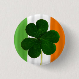 Happy St. Patrick's Day Irish Flag Kleeblatt Paddy Button