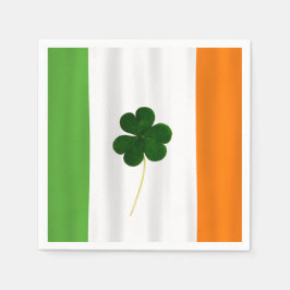Happy St. Patrick's Day Irish Flag Kleeblatt Paddy Serviette