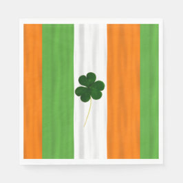 Happy St. Patrick's Day Irish Flag Kleeblatt Paddy Serviette