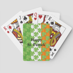 Happy St. Patrick's Day Irish Flag Kleeblatt Paddy Spielkarten