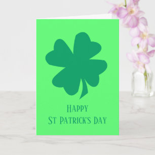 Happy St Patrick's Day Irish Green Kleeblatt 2025 Karte