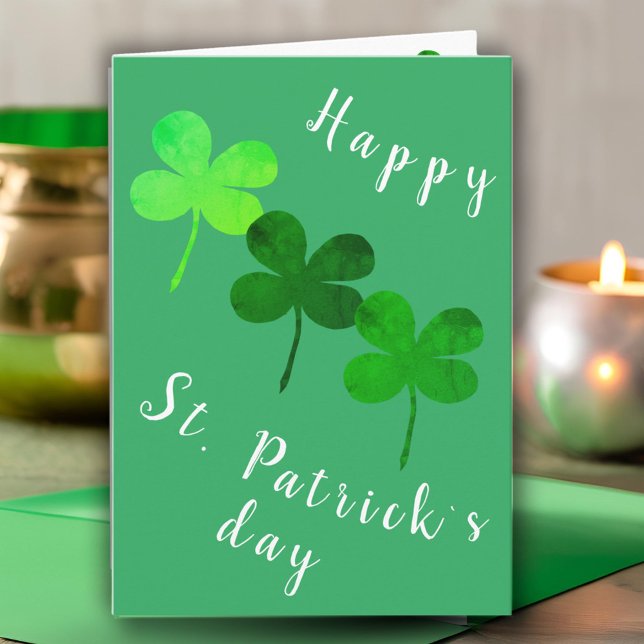 Happy St. Patricks Day Irish Green Kleeblatt Clove Karte (Von Creator hochgeladen)
