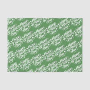 Happy St Patricks Day Irish Green Kleeblatt Custom Seidenpapier