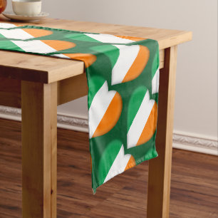 Happy St. Patrick's Day Irish Hearts Flag Muster Großer Tischläufer