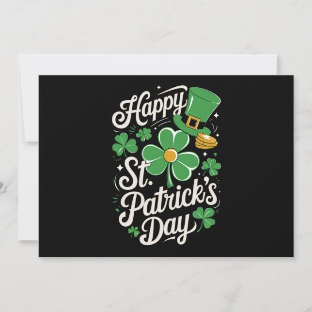 Happy St Patrick's Day Irish Heritage St Patty's Einladung (Vorderseite)