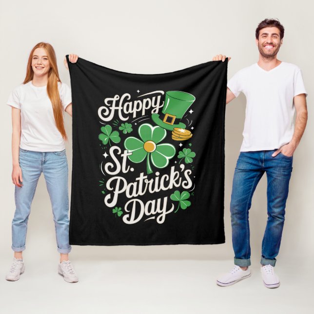 Happy St Patrick's Day Irish Heritage St Patty's Fleecedecke (Beispiel)