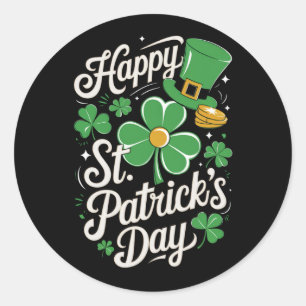 Happy St Patrick's Day Irish Heritage St Patty's Runder Aufkleber