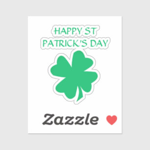 Happy St Patrick's Day Irish Kleeblatt Leaf 2024 Aufkleber