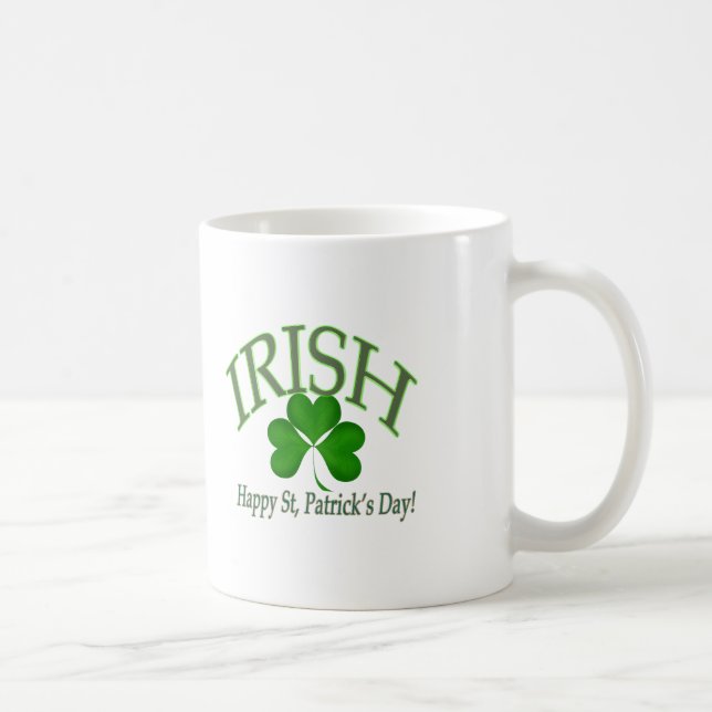 Happy St' Patrick's Day Irish Lucky Clover Geschen Kaffeetasse (Rechts)
