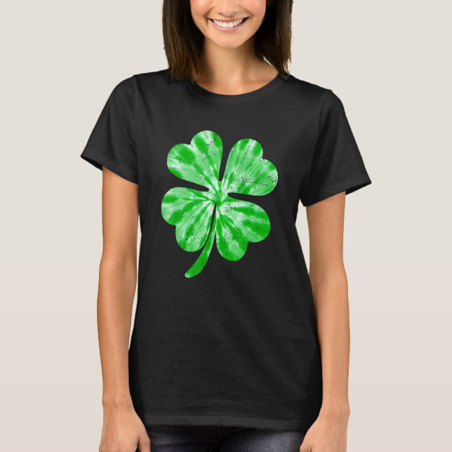 Happy St Patrick's Day Irish Lucky Kleeblatt Krawa T-Shirt (Vorderseite)