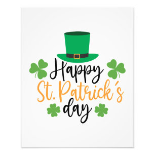 Happy St. Patrick's Day Irish Pride Kleeblatt Luck Fotodruck