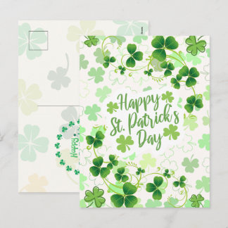 Happy St. Patrick's Day Irish Segings Feiertagspostkarte