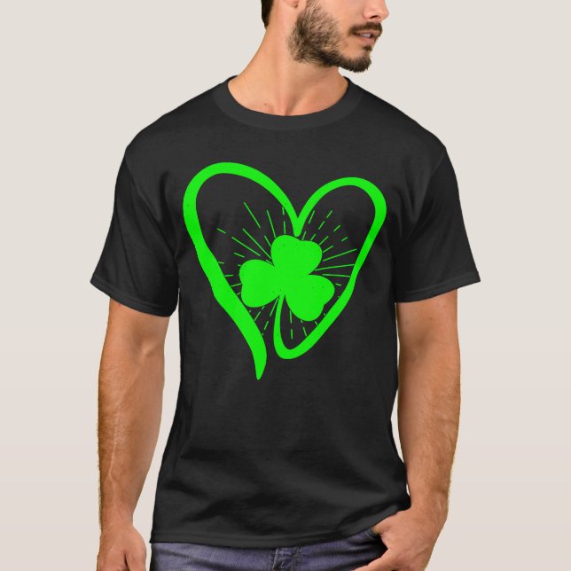 Happy St Patrick's Day Irish Shamrock Heart Family T-Shirt (Vorderseite)