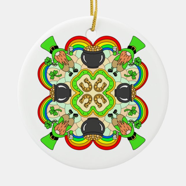 Happy St Patrick's Day Keramik Ornament (Vorne)