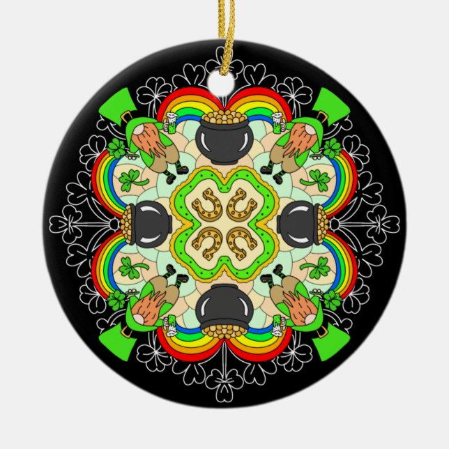 Happy St Patrick's Day Keramik Ornament (Vorne)