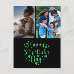 Happy St Patrick's Day Kleeblatt 2 Foto Feiertagspostkarte