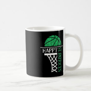 Happy St Patricks Day Kleeblatt Basketballspieler Kaffeetasse