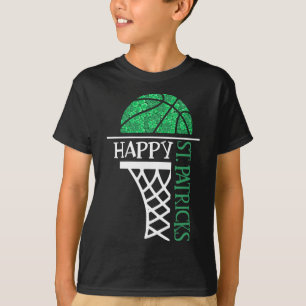 Happy St Patricks Day Kleeblatt Basketballspieler T-Shirt