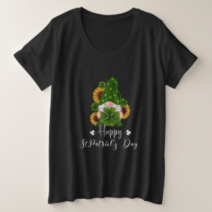 Happy St Patricks Day Kleeblatt Gnome Irish Große Größe T-Shirt