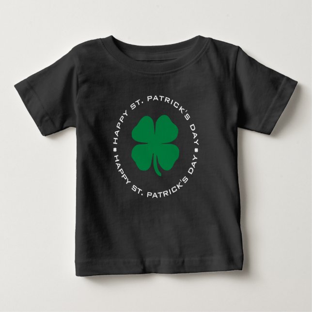 Happy St. Patrick's Day Kleeblatt Lucky Charm Baby T-shirt (Vorderseite)