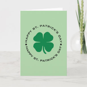 Happy St. Patrick's Day Kleeblatt Lucky Charm Karte