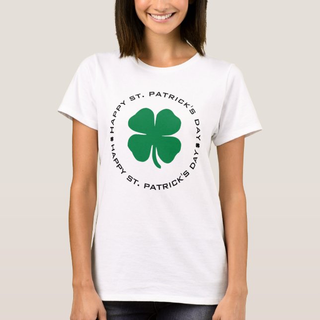 Happy St. Patrick's Day Kleeblatt Lucky Charm T-Shirt (Vorderseite)