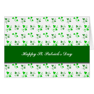 Happy St. Patrick's Day Kleeblatt Pattern Card