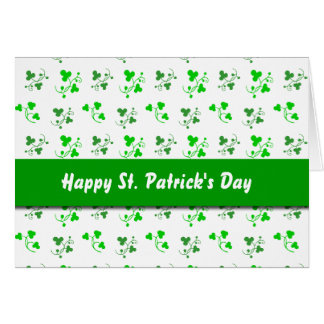 Happy St. Patrick's Day Kleeblatt Pattern Card