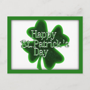 Happy St. Patricks Day Kleeblatt Postkarte