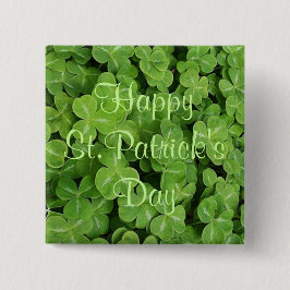 Happy St. Patrick's Day Kleeblatts Button