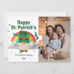 Happy St. Patrick's Day Kleeblatts Foto Feiertagskarte