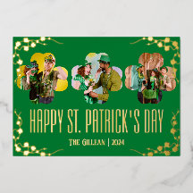 Happy St patricks day Kleeblatts Foto