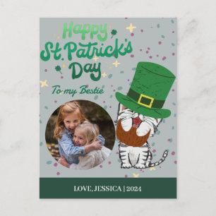 Happy St Patrick's Day Kleeblatts Niedliches besti Feiertagspostkarte