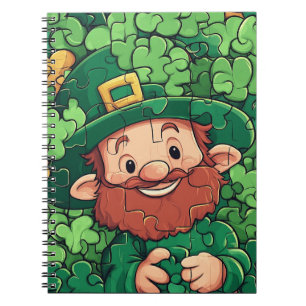 Happy St. Patrick's Day Kleeblatts Puzzle Notizblock