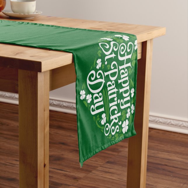 Happy St Patrick's Day Kurzer Tischläufer (Beispiel)