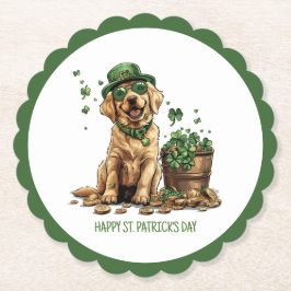 Happy St. Patrick's Day Labrador Retriever Dog Untersetzer
