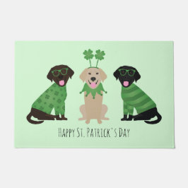 Happy St Patricks Day Labrador Retriever Hunde Fußmatte