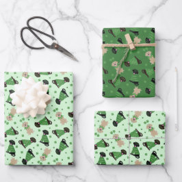 Happy St Patricks Day Labrador Retriever Hunde Geschenkpapier Set