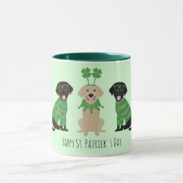 Happy St Patricks Day Labrador Retriever Hunde Tasse