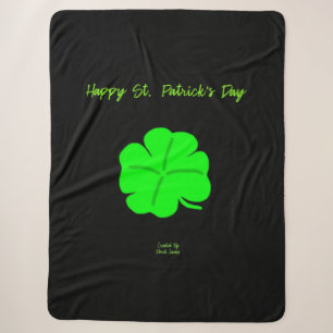 Happy St. Patrick's Day Large Sherpa Blanket Sherpadecke