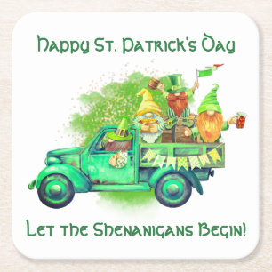 Happy St. Patrick's Day, Lass die Shenanigans begi Rechteckiger Pappuntersetzer