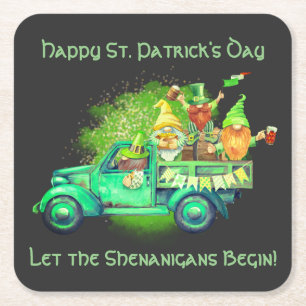 Happy St. Patrick's Day, Lass die Shenanigans begi Rechteckiger Pappuntersetzer