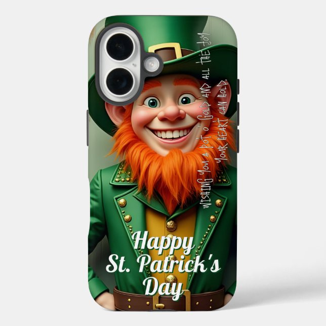 Happy St. Patrick's Day Leprechaun Case-Mate iPhone Hülle (Rückseite)