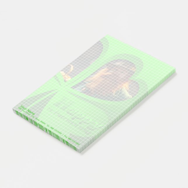 Happy St Patrick's Day Leprechaun Corporate NP3 Post-it Klebezettel (angewinkelt)