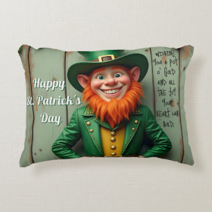 Happy St. Patrick's Day Leprechaun Dekokissen